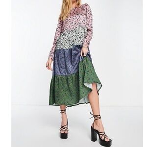 Twisted Wunder long sleeve midi smock dress